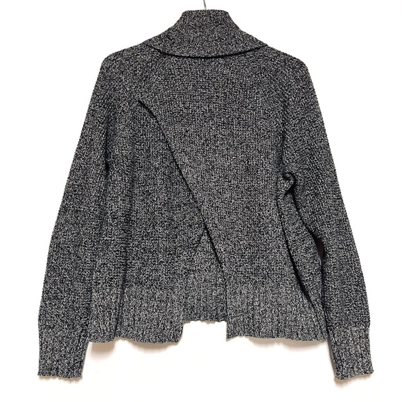 Madewell Eastbrook Turtleneck Sweater Large Cross-Back Merino Wool Blend Grey - Picture 2 of 12